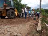 Começam as obras de pavimentação asfáltica da Rua Coronel Mello